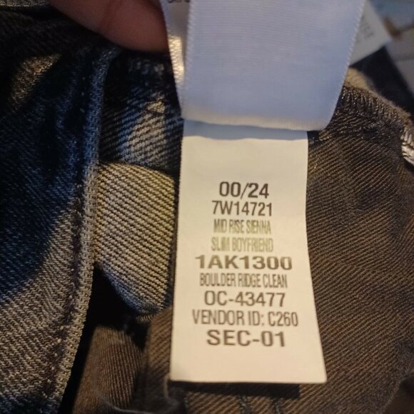 ⭐Lucky Brand Sienna Slim Boyfriend Jean 00/24 Women Mid Rise Metallic Stripes⭐ - Picture 8 of 12